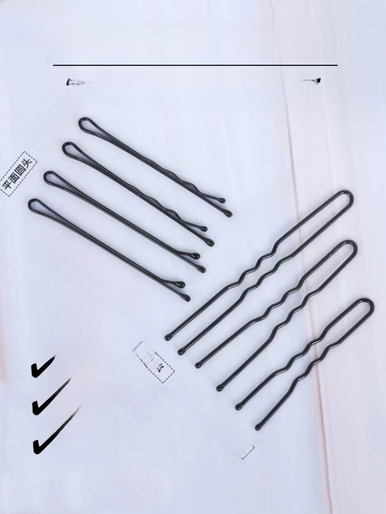Black Curve Bangs Iron Wire Minimalist Side Clip