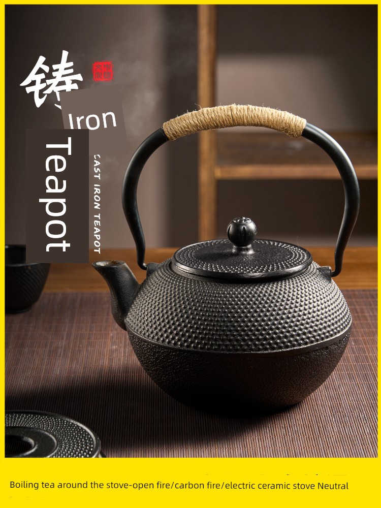 Iron Pot Tea Brewing Pot Stove Tea Boiling Cast Iron Kettle Water Boiling Tea Special Appliance Full Set 2024 New Arrival Open Fire Teapot