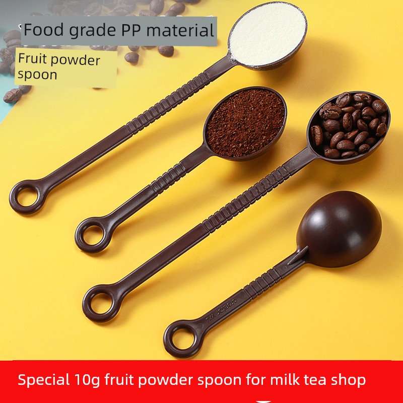 Fruit Powder Spoon Plastic Coffee Bean Spoon Measuring Spoon 10G Seasoning Spoon Dedicated for Milk Tea Shops Small Measuring Spoon Oz Milk Spoon Mr