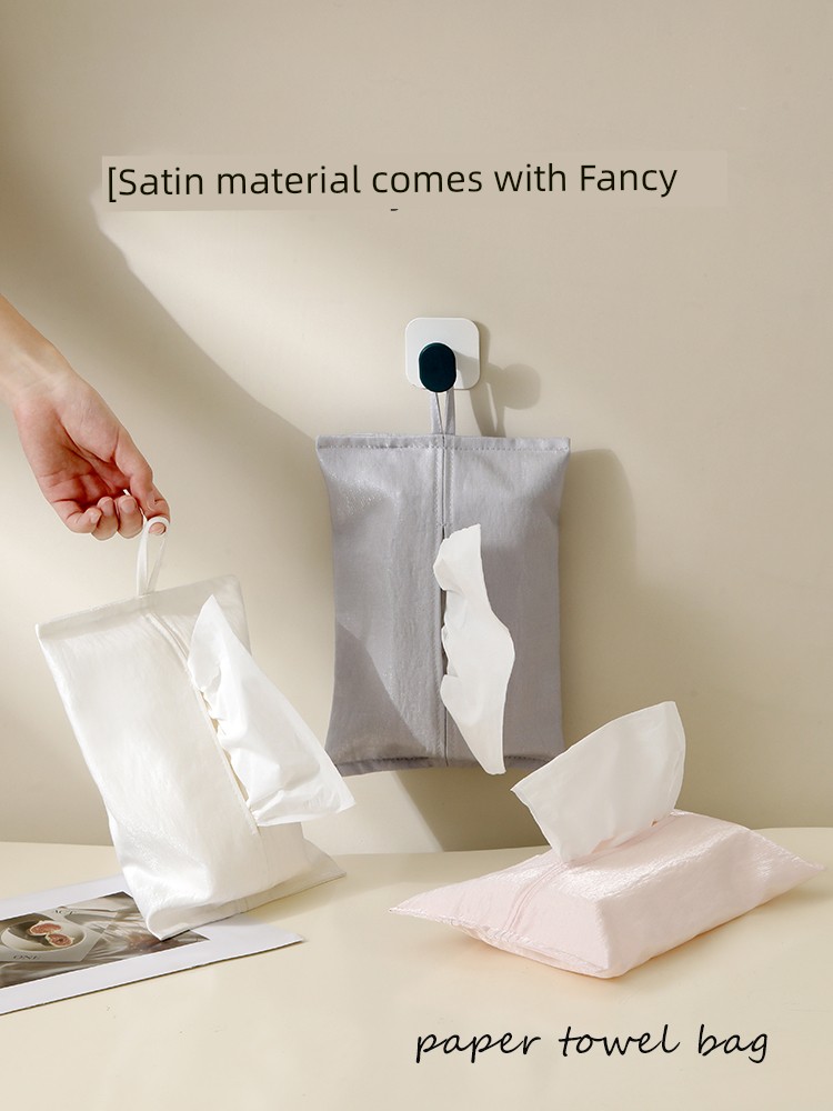 Ceiling Tissue Bag Living Room Coffee Table Accessible Luxury Tissue Box Fancy Wall-Mounted Paper Extraction Box Face Cloth Storage Box
