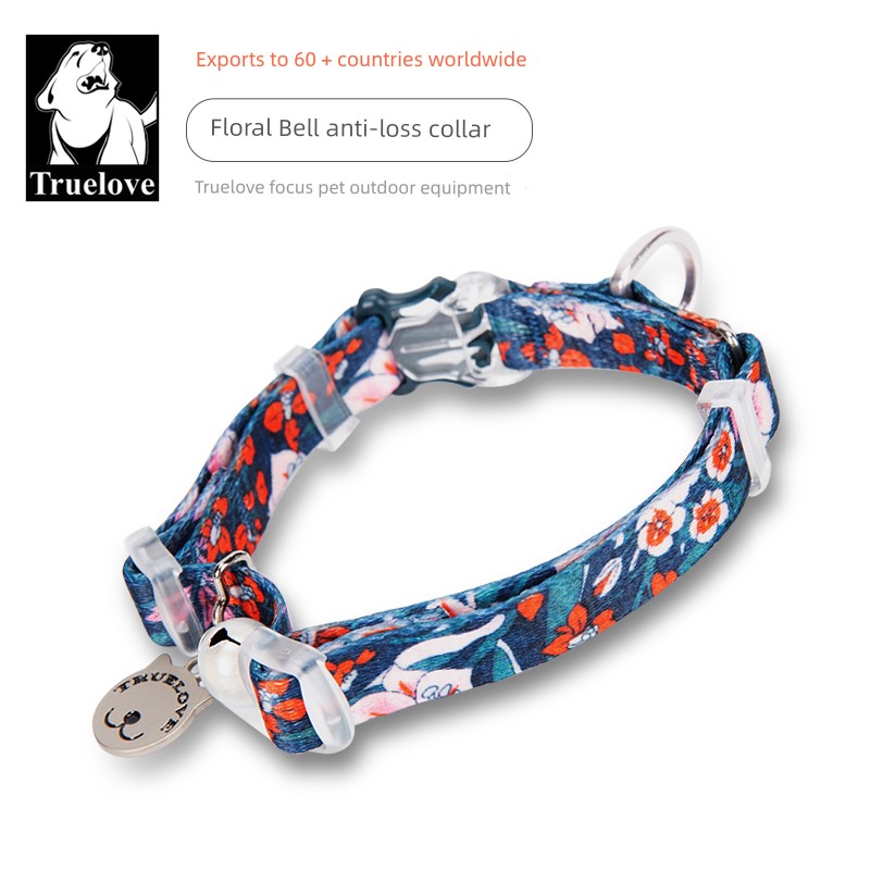 Truelove Cat Collar Bell Kitten Nameplate Inscription Necklace Pet Supplies Hand Holding Rope Anti-Lost Ornament