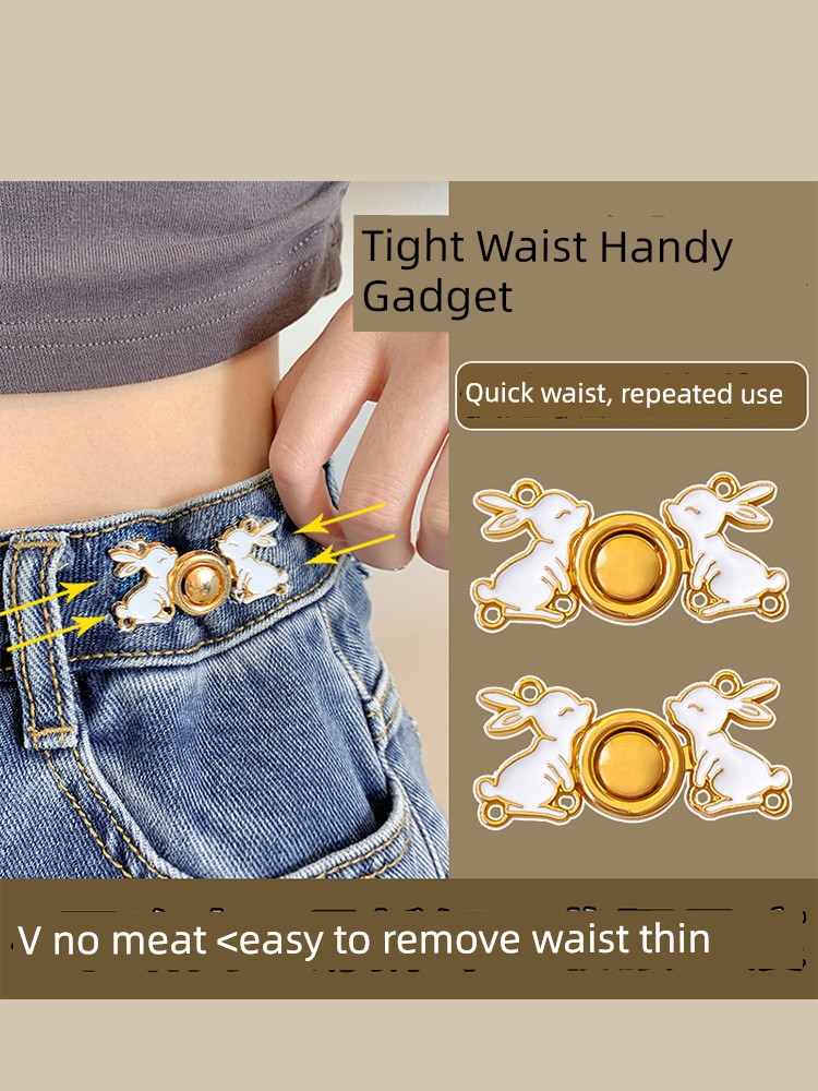 Denim Pants Tight Waist Handy Gadget Waist of Trousers Large Waist Circumference Small Tightening Buckle Fixing Pin Size Adjustment Buttons