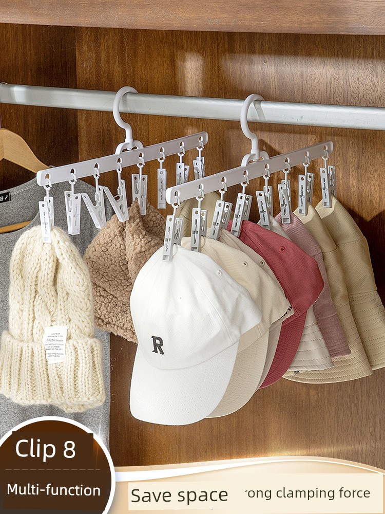Hat Hanging Storage Fantastic Multifunctional Rack Baby Cap Holder Rack Hook Clip Bag Rack Organizing Rack