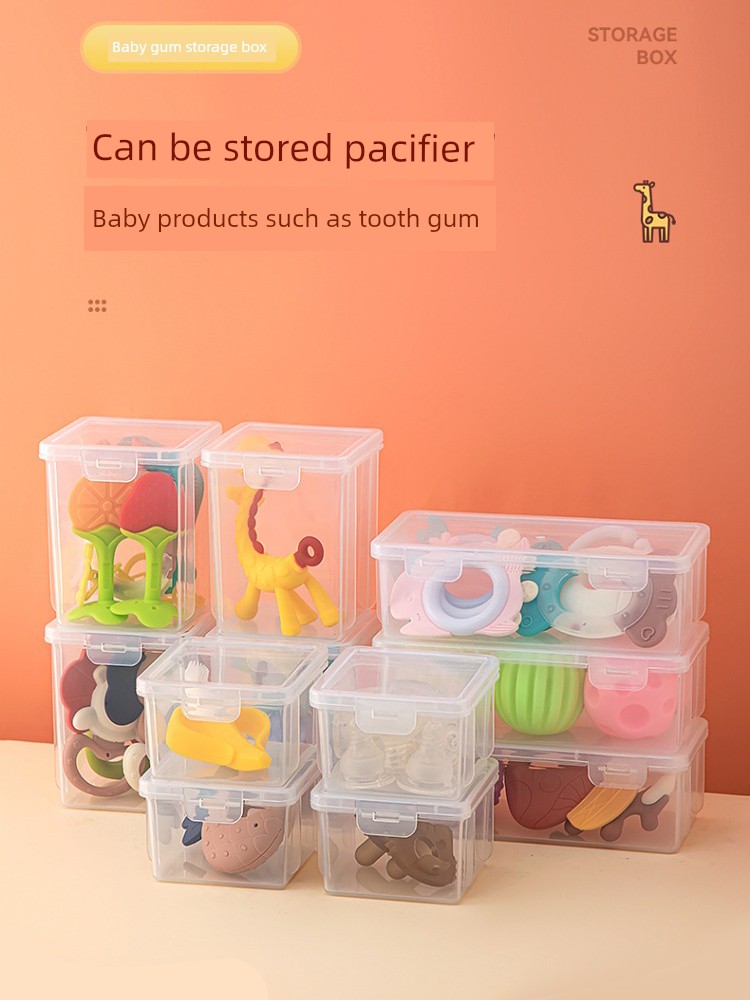 Teether Storage Box Baby Special Baby Pacifier Large Box Match Monkey Small Mushroom Manhattan Ball Mrun
