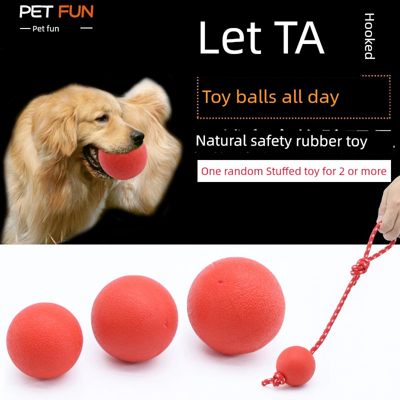 Dog Pet Toy Molar Puppy Elastic Small Large Dog Golden Retriever Teddy Dog Supplies Relieving Stuffy Self-Hi Bite-Resistant Ball