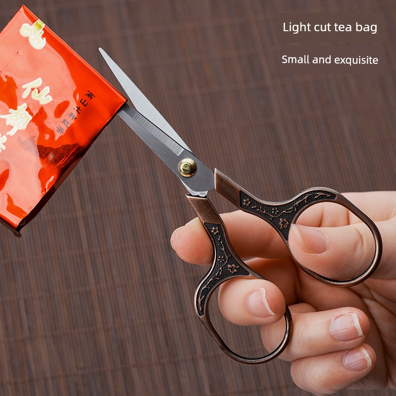 Jie'an Xi Crane Tea Scissors For Home Handmade Retro Stainless Steel Creative Small Scissors Kung Fu Tea Ceremony Tea Utensils