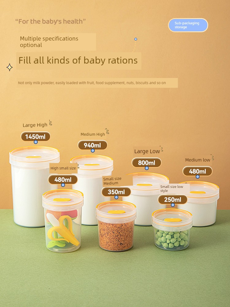 Portable Outdoor Food Supplement Small Size Sealed Milk Powder Box