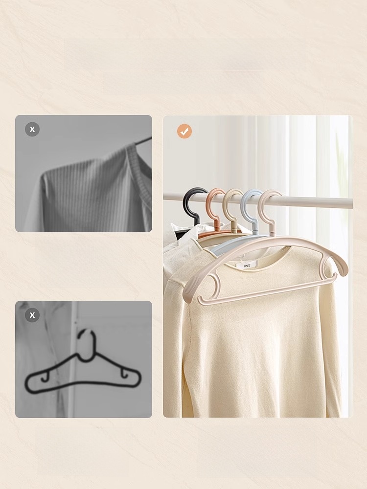 For Home Seamless Anti Shoulder Angle Sliding Storage Hanger