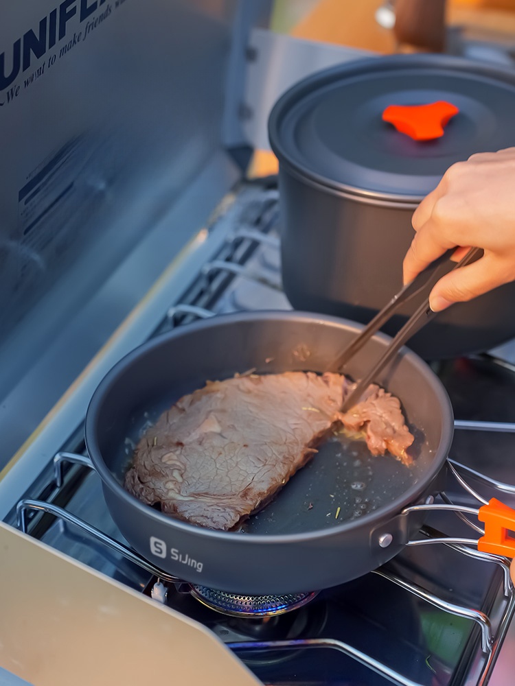 Full Set of Kettle Camping Tableware Outdoor