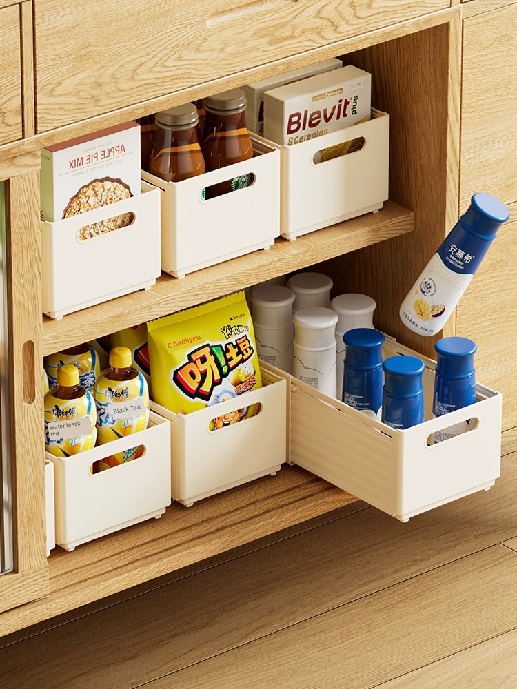 Taili Desktop Sundries Kitchen Cabinet Storage Basket Retractable