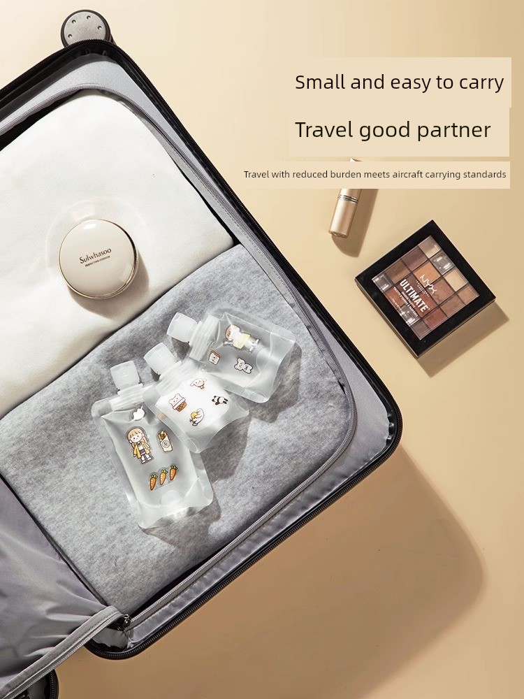 Jujiajia Portable Travel Packing Bags Cosmetics Facial Cleanser Disposable Skin Care Liquid Suit Travel Storage Bottle