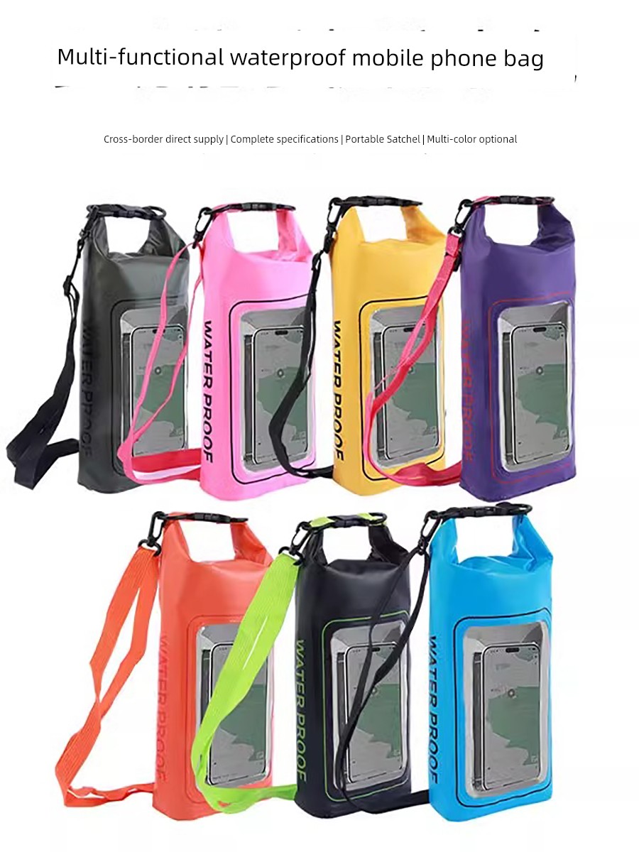 Two-in-One Mobile Phone Waterproof Storage Bag Simple Style out Water-Proof Bag PVC Material Swimming Storage Bag Swim Bag