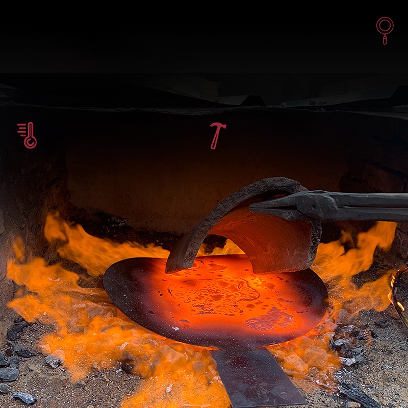 Zhangqiu Handmade Iron Pan Frying Pan Old-Fashioned Cooking Pot For Home Non-Stick Pan Uncoated Genuine Goods Hand-Forged