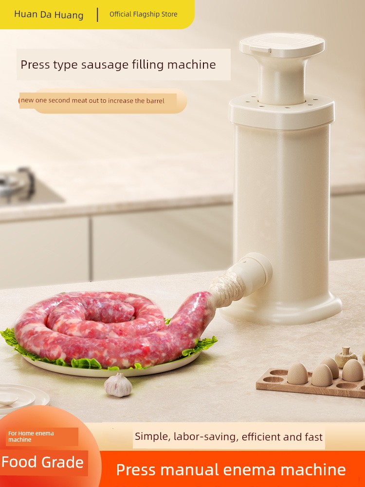 Cooker King Sausage Filler For Home Hand Push Style Sausage Sausage Filler Cans Meat Sausage Casing Tool Pack Sausage Handy Gadget