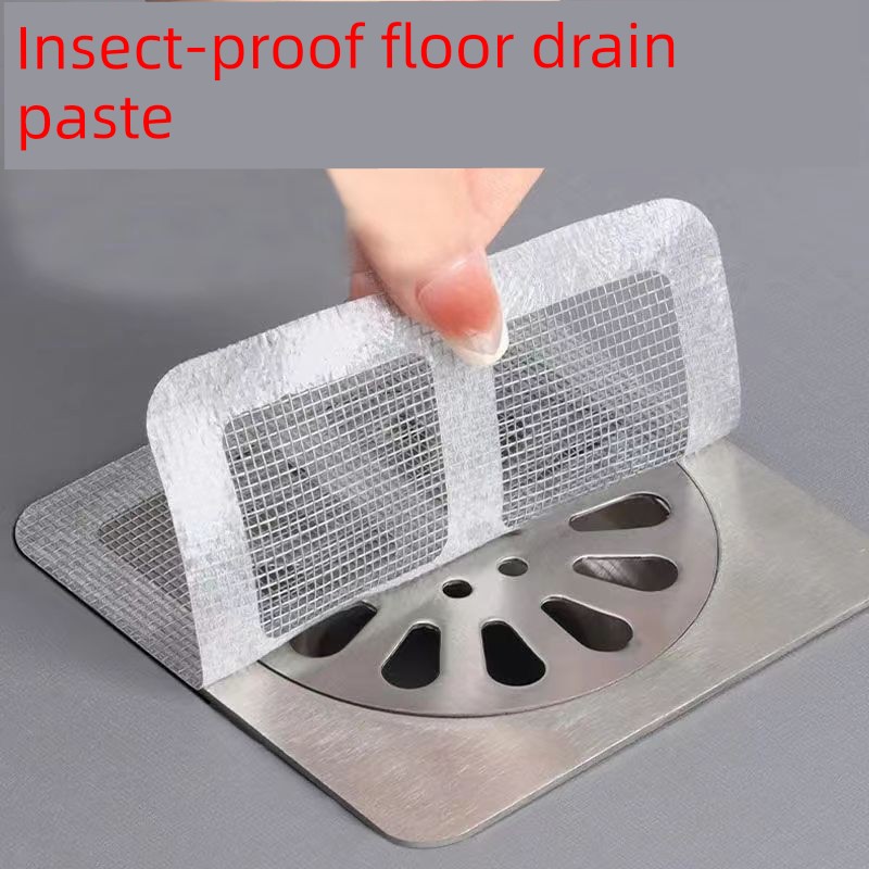 Disposable Floor Drain Sheet Kitchen Anti-Blocking Strainer Bathroom Hair Filter Stickers Insect-Proof Floor Drain Sheet