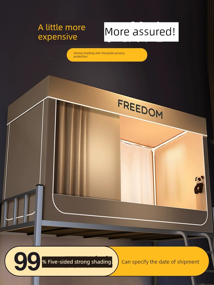 Student Dormitory Mosquito Nets Bracket Full Light Blocking Bed Curtains Integrated College Student Dormitory Single Upper Lower Berth Anti-Fall Anti-Mosquito