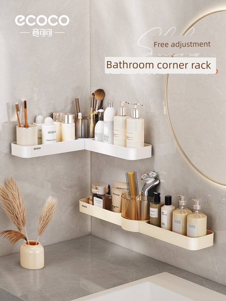 Bathroom Rack Punch-Free Toilet Hand Washing Washstand Wall-Mounted Corner Storage Rack Wall-Mounted Rack
