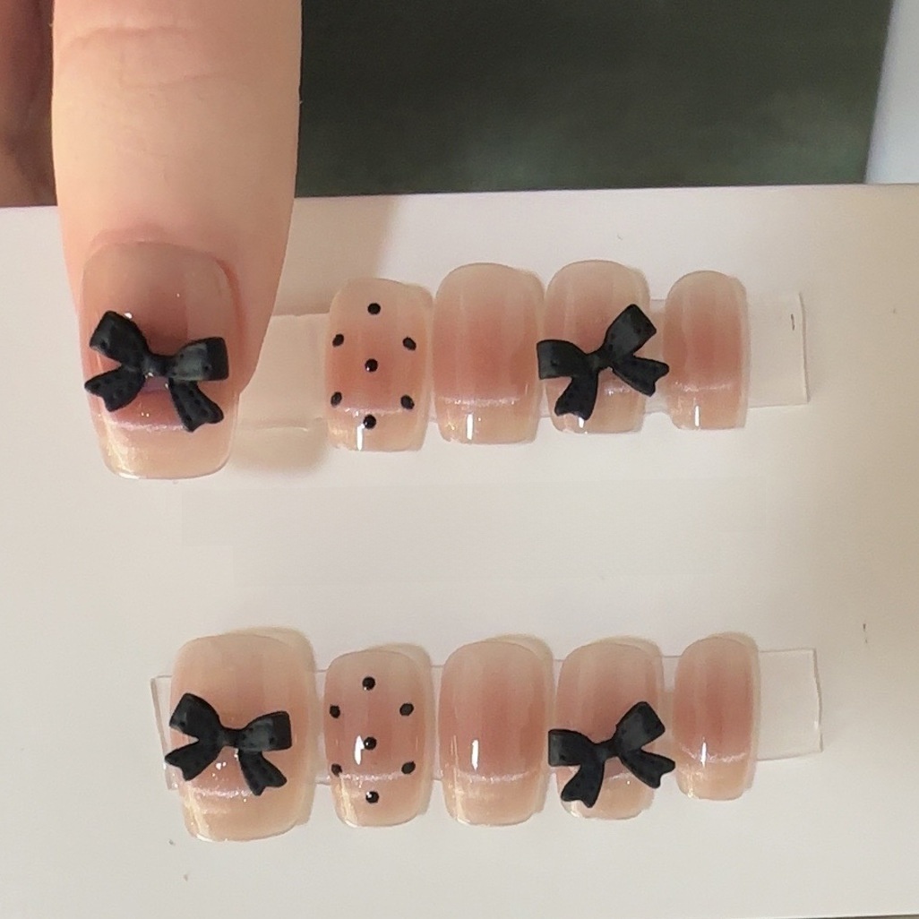 [Bows] Cat Hand-Worn Nail Nail Patch Manicure Fake Nails 3112#