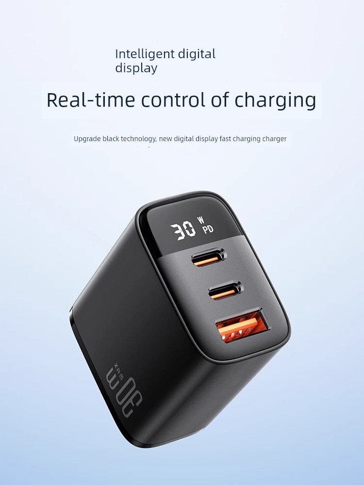 Applicable Digital Display Charging Cable Three Ports for Apple Iphone14 Mobile Phone 13promax Charging Plug Typec Multi-Port 30W Set PD Fast Charge USB Flash Charge 15 Data Cable 12 Genuine Goods 11
