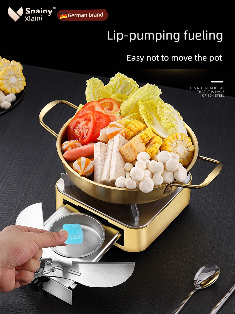 Solid Alcohol Stove Small Hot Pot For Home Budae Jjigae Hot Pot Pot Small Dry Pot Hot Pot Special Stewed Pot Small Stove Commercial Use