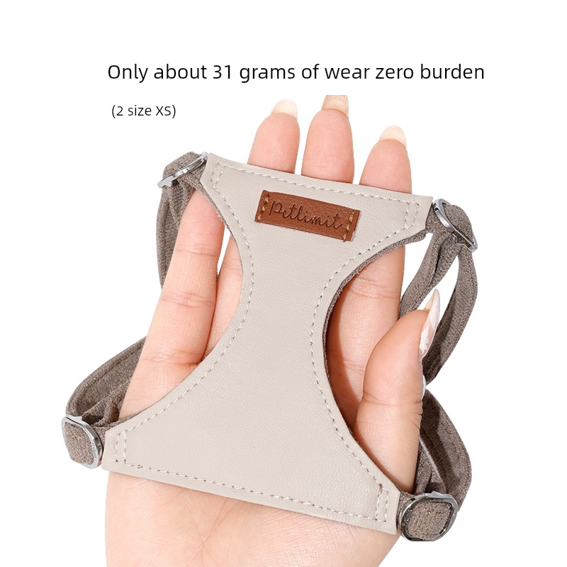 轻盈舒适宠物胸背带，适合小型犬