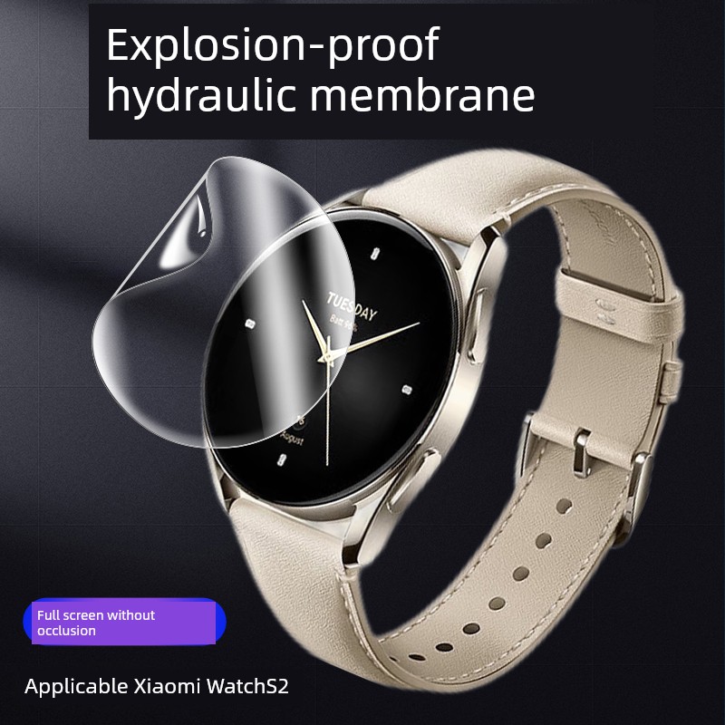 Applicable to Xiaomi Watch S2 Film Full Screen Cover TPU Screen Protector Xiaomi Watch Protective Film Strap2 Special HD Scratch-Resistant Drop-Resistant 42/46mm Smart Sports Strap Tempered Soft Film