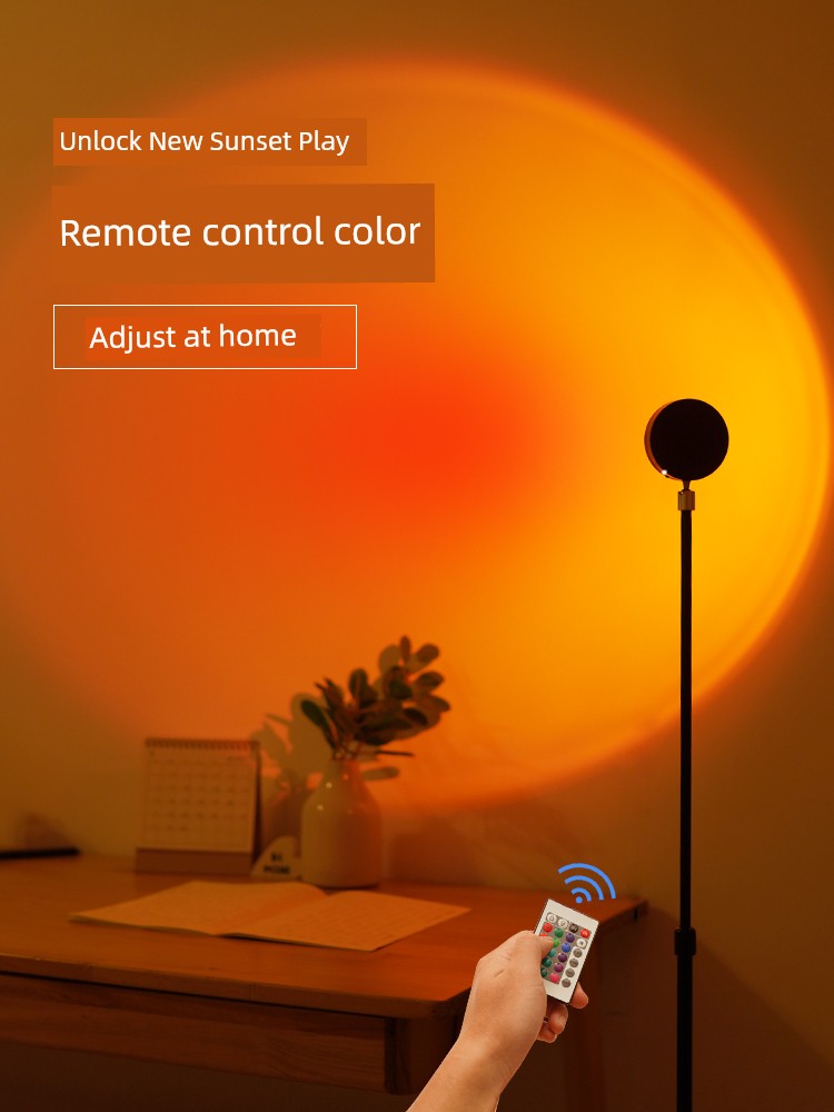 Sunset Light Photography Sunset Sunset Light Bedroom Living Room Internet Celebrity Atmosphere Ins Sunset Floor Lamp Projection Dusk