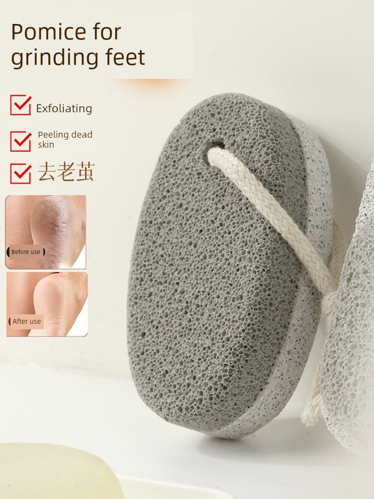 Foot Grinding and Foot Washing Exfoliating Scrub Artifact Rub Foot Board Female Calluses Volcano Pumice Stone For Home Foot Pedicure Device Heel Rubbing