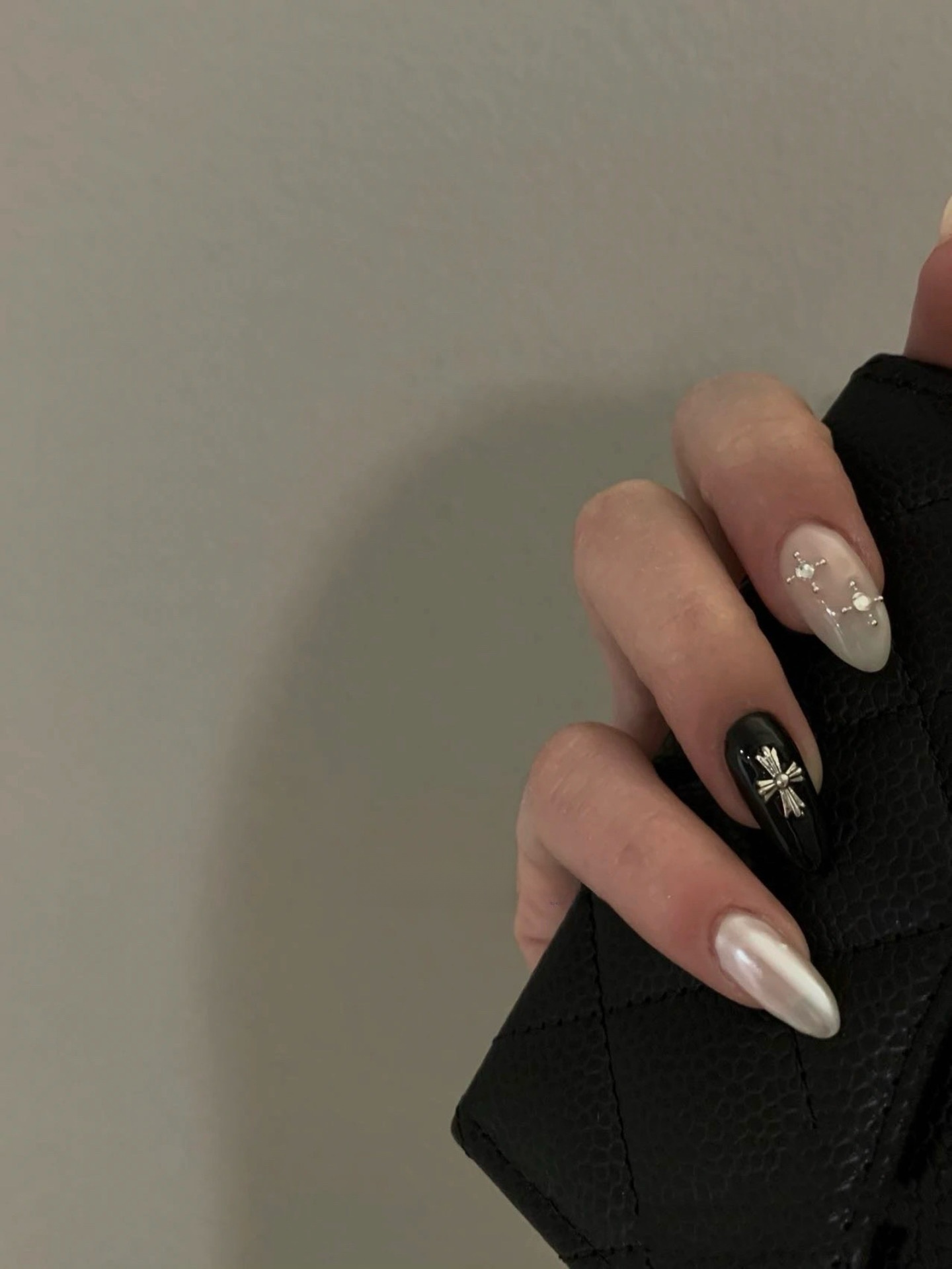 INS New Arrival Internet Celebrity Punk Letters Nail Ornament