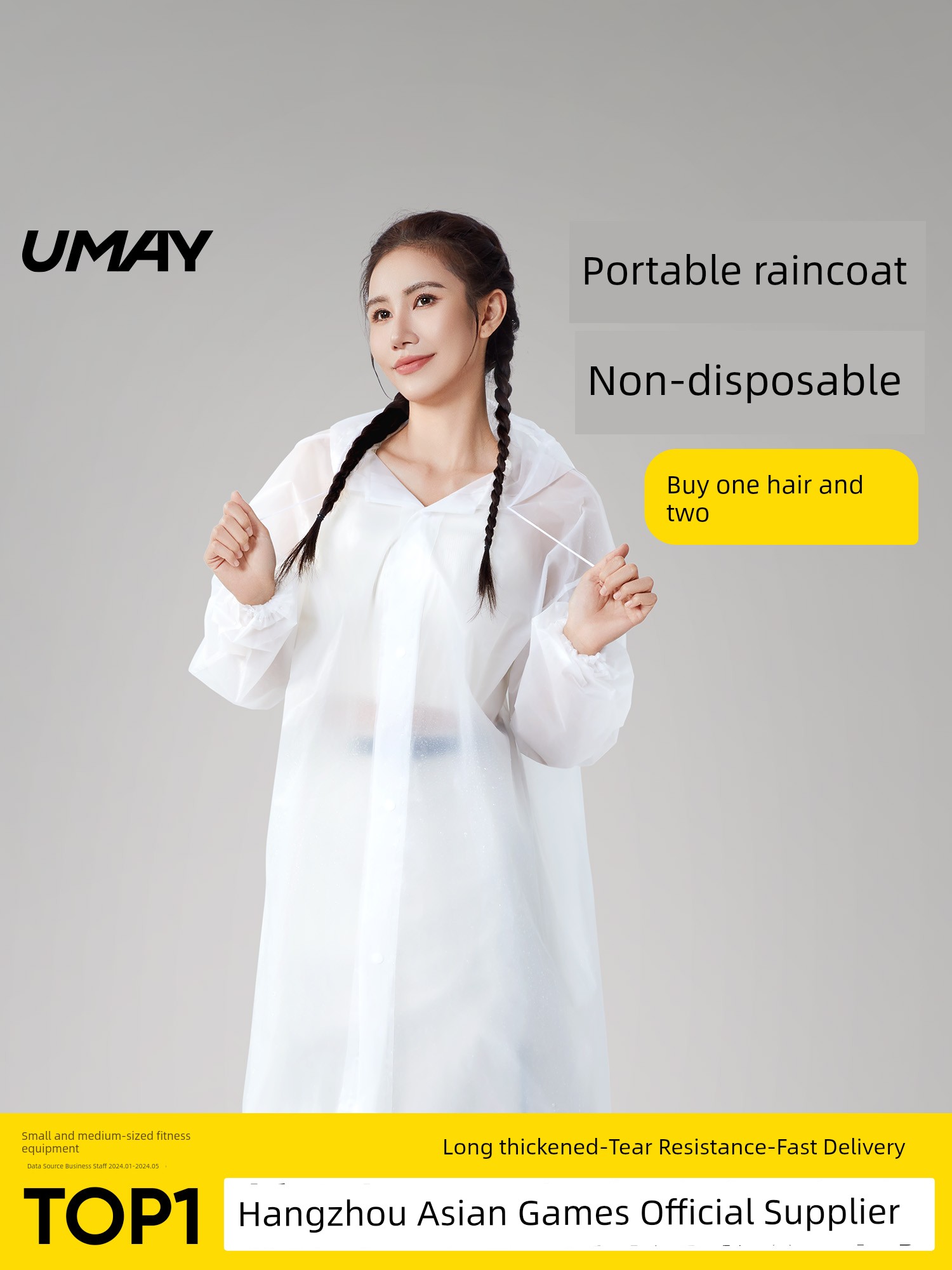 Disposable Raincoat Outdoor Hiking Lengthen and Thicken Full Body Rainproof Commuting on Foot Portable Adult and Children Raincoat