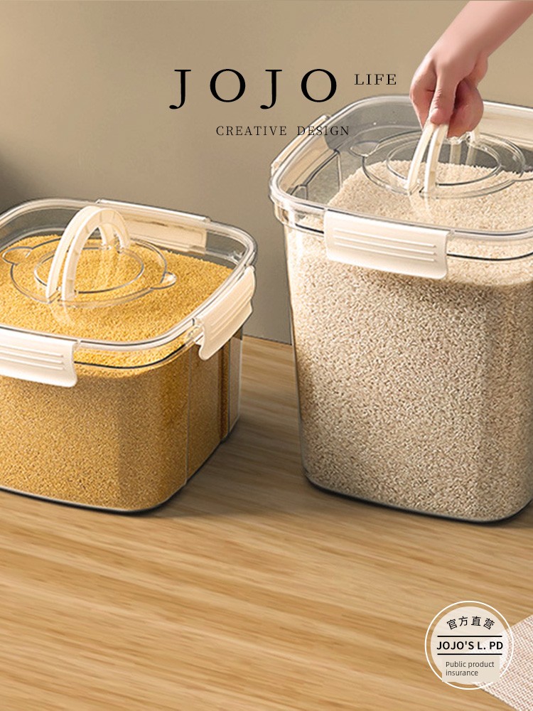 Jojo's L. Pd. Mr. Grocery. Sealed Moisture-Proof Flour Storage Grain Bucket Rice Bucket | Moss