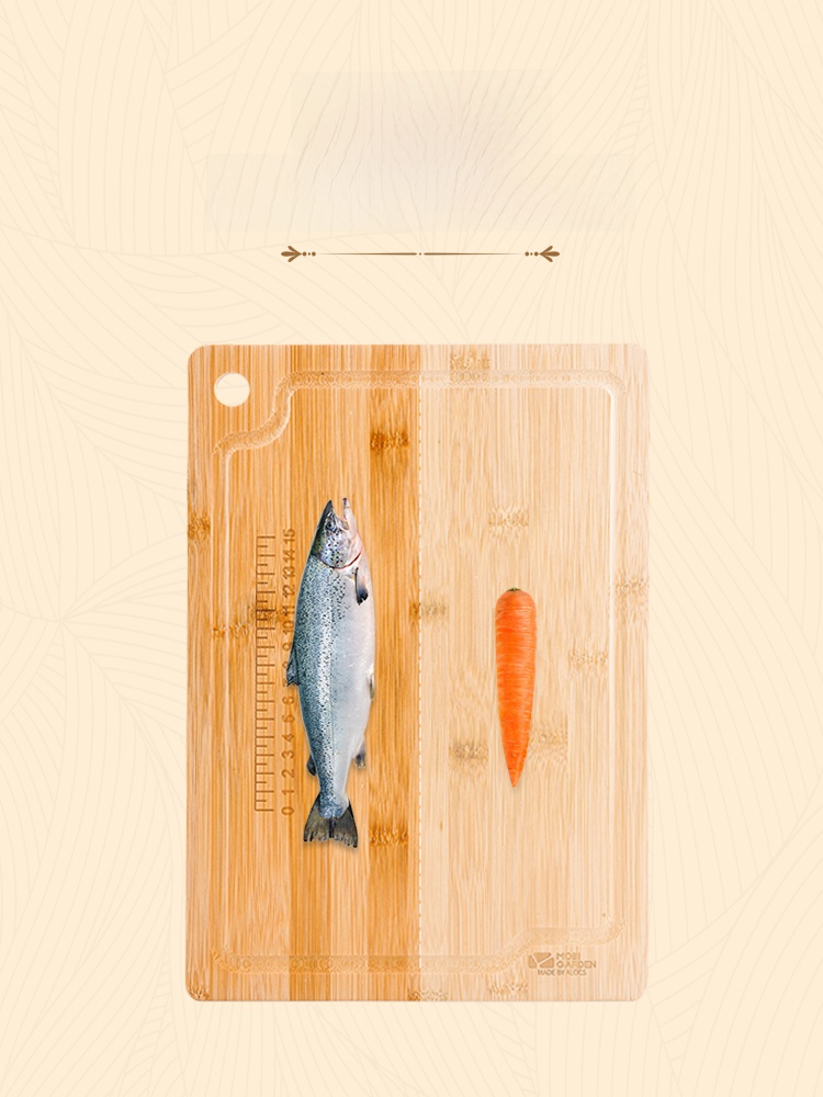 Mobi Garden Outdoor Camping Cutting Board Portable Vegetable Wrench Solid Wood Kitchen Fruit and Vegetable Multi-Functional Cutting Board Camping