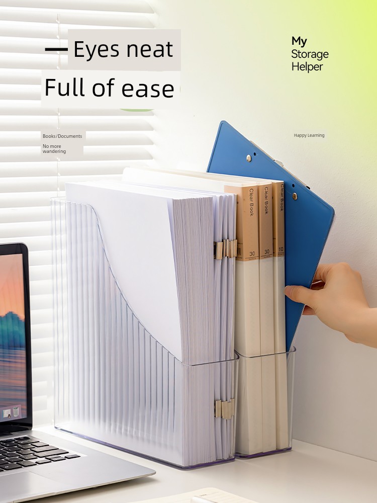 Book Shelf Bookshelf Stand Desktop Storage Box Book Holder Fixed Book Baffle Desk Side Storage Desk Shelf Student Classroom Desk Partition Plate Book Support Shelf Student High School