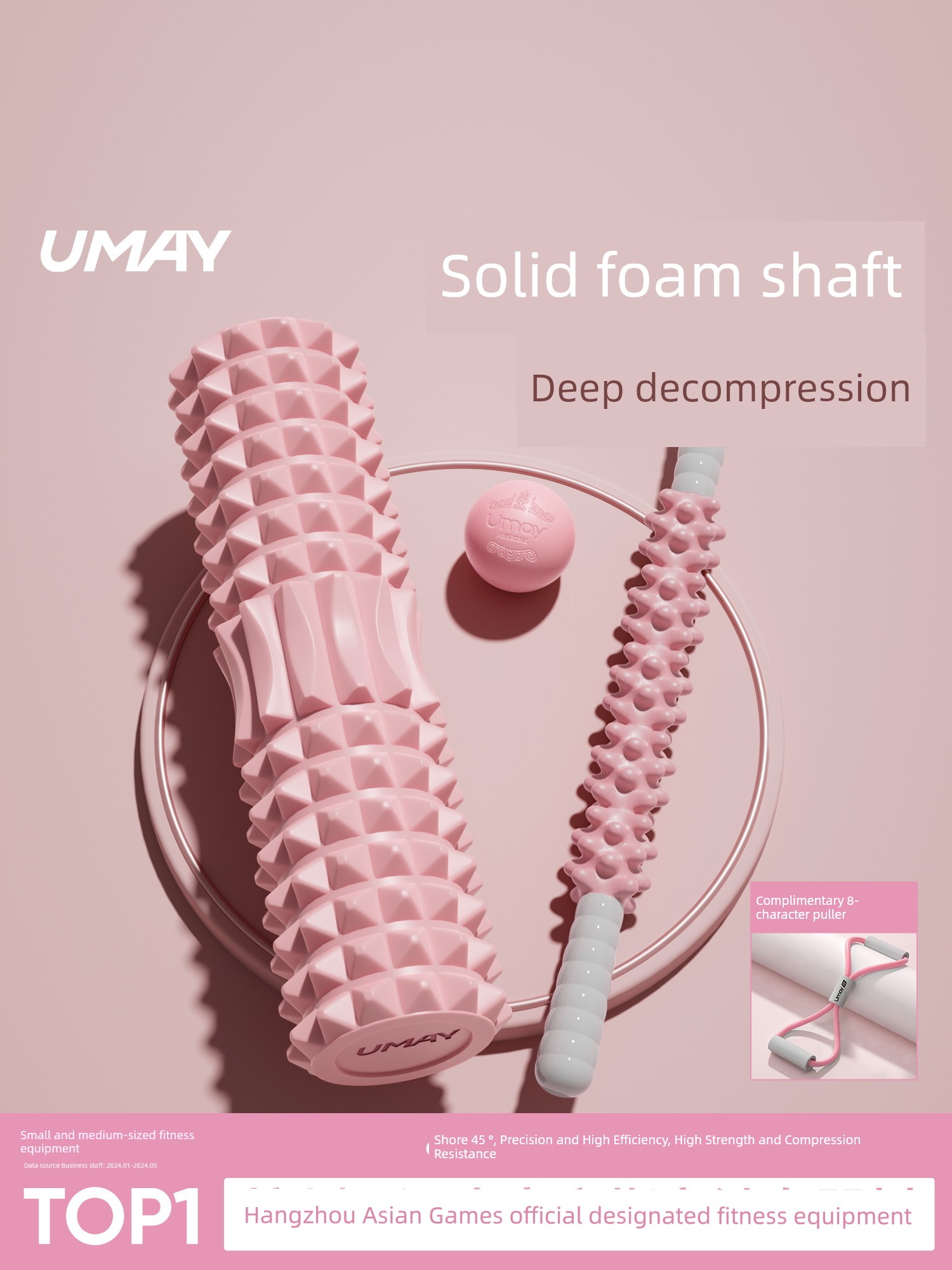 Muscle Relaxation Rolling Leg Fascia Rod Equipment Foam Roller