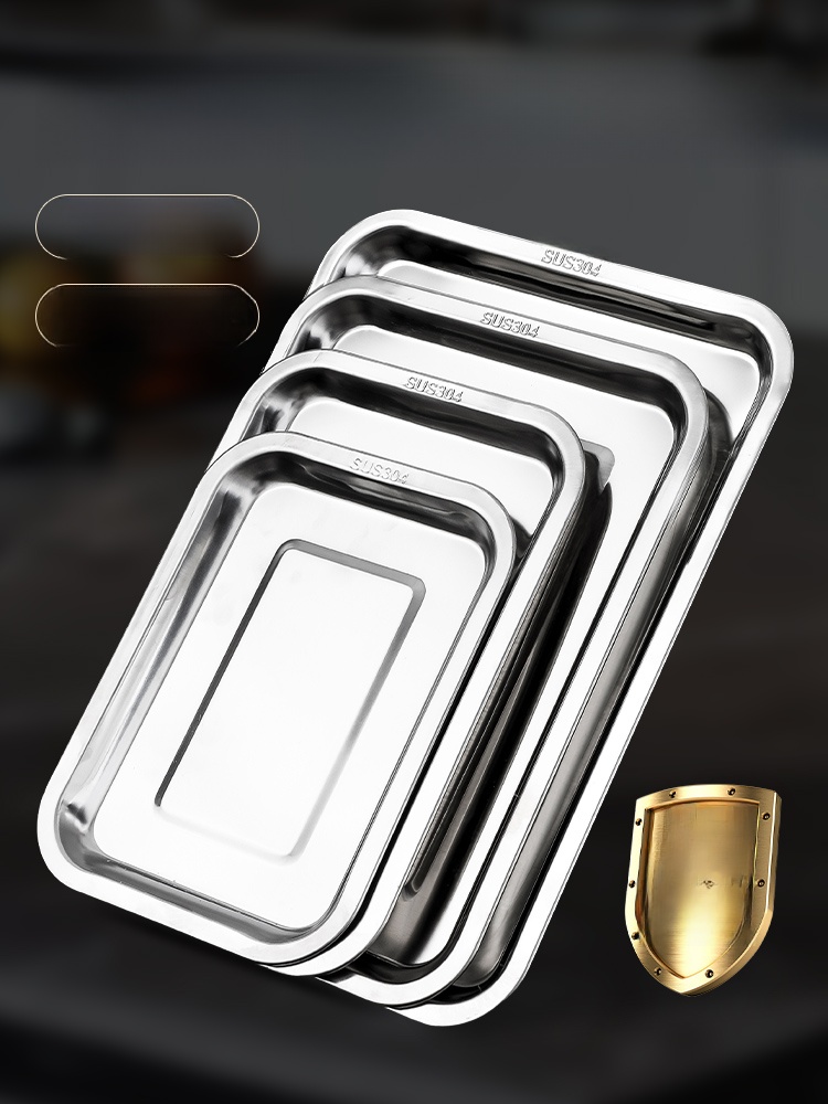 Food Tray Rectangular For Home Dish Barbecue Tools