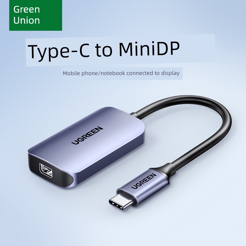 Green Link Typec to Minidp Connector Notebook Computer Cellphone Connection TV Monitor Projector Cast Display Panel Cable Conversion