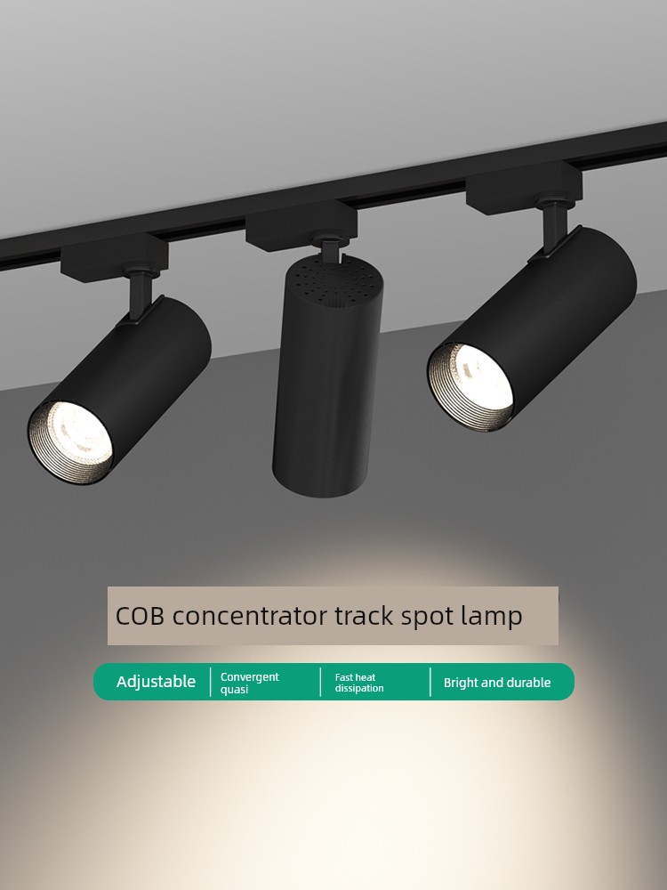 Track Light LED Spotlight Clothing Store Cob Commercial Exhibition Hall Open-Mounted Rail For Home Women's Clothing Supermarket Ceiling Lamp