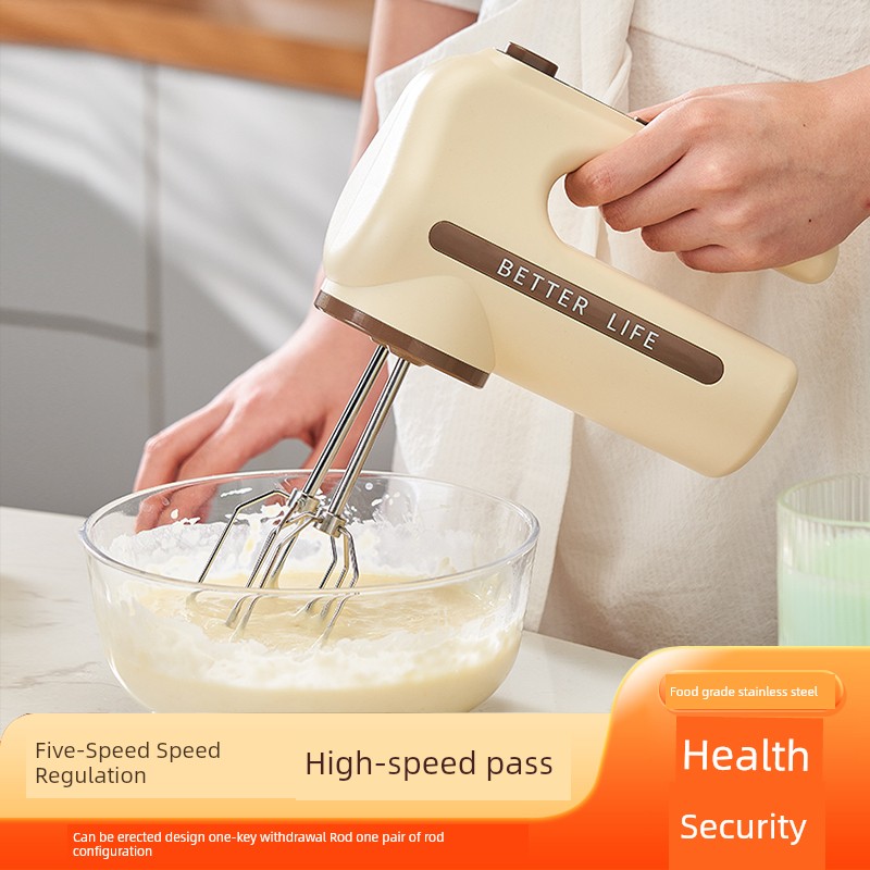 Electric Whisk Wireless Double Stick For Home Small Mixer Automatic Kill Cream Whipper Baking Tool Mrun