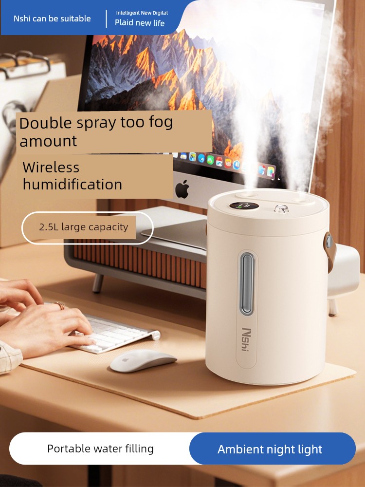 Suitable Humidifier Office Desk Surface Panel Bedroom and Household Mute Pregnant Mom and Baby Air Purification Small Double Spray