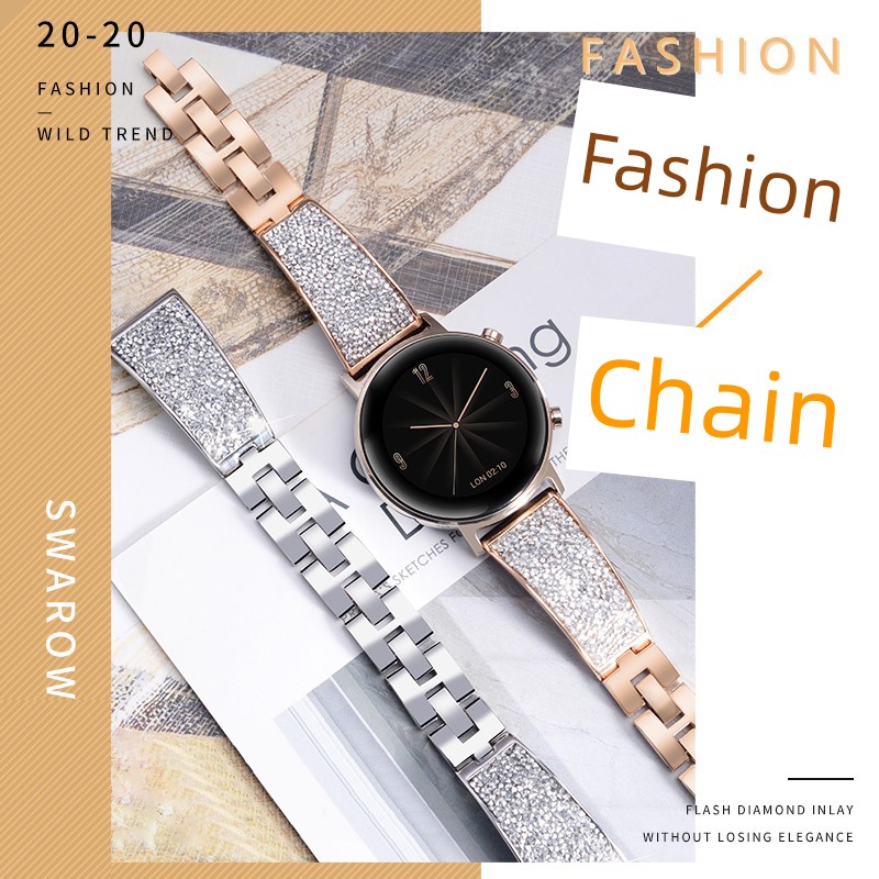 Suitable for Huawei GT2 Watch Watch2 Strap GT3 Steel 2e Glory Magic Smart GT Sports ECG Women GS Female WatchFit Women's Fit Metal Es Accessories 20/22/42/46mm
