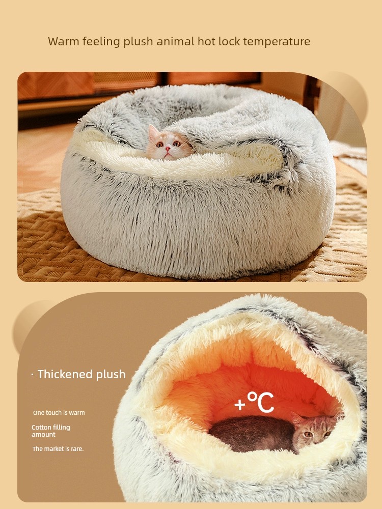 Quilt Cat Nest Winter Heattech All Year Round Neutral Pet Cat House Dog Winter Sleep Supplies Small Size Dogs Thickened