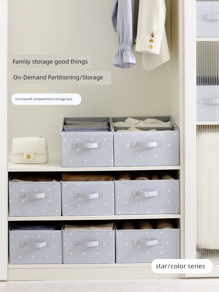Vertical Wardrobe Storage Box Layered Handy Gadget For Home Storage Box Drawer Clothes Pants Fabric Folding Container