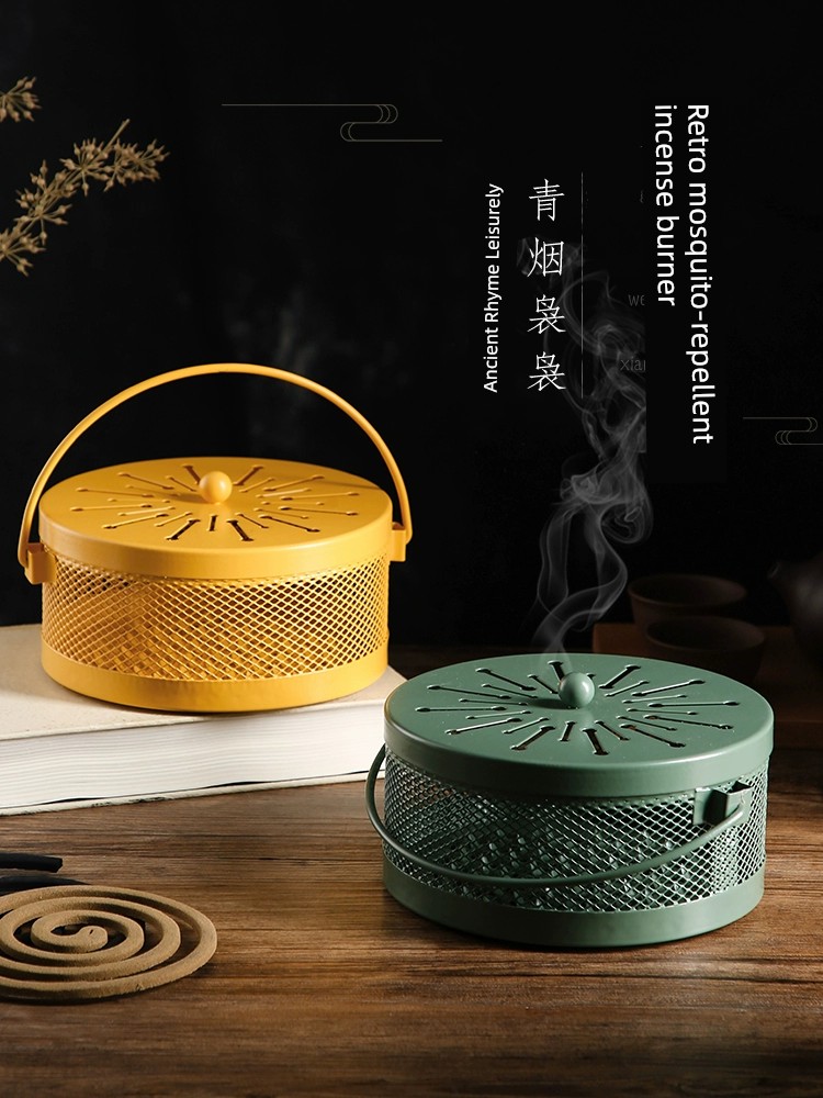 Mosquito Coil Anti-Scalding Creative Household Iron Art with Lid