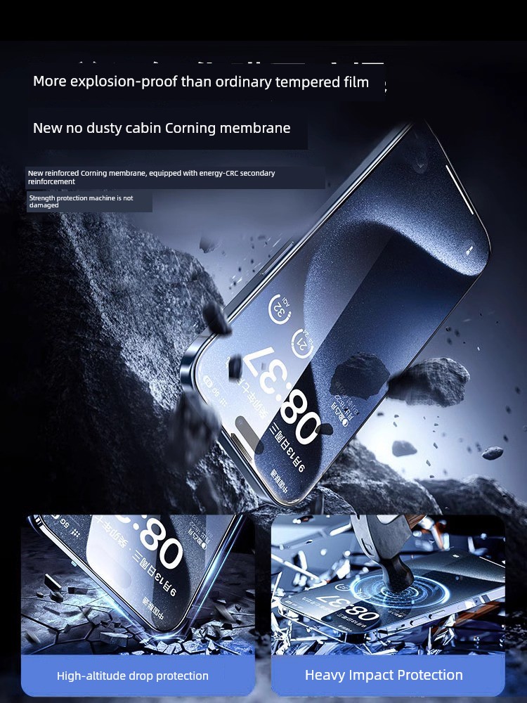 Suitable for Iphone16promax Tempered Film Apple 15Promax Mobile Phone Film Iphone13 No Dusty Warehouse 14 Film 11 New Arrival 12 Peep-Proof X Full Screen XR Drop-Resistant Anti-Fingerprint plus