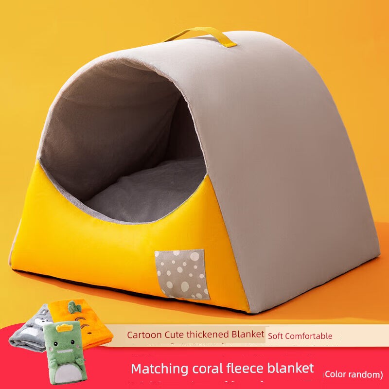 Hipidog Kennel Winter Heattech Removable and Washable Small Size Dogs Cat Nest All Year Round Universal Tear-Resistant Seal