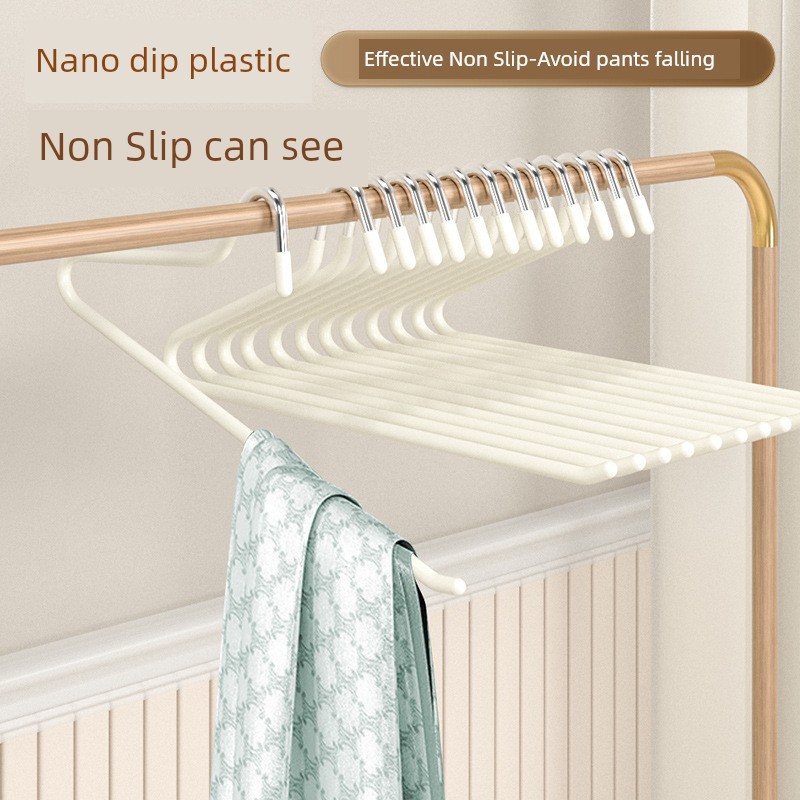 With Goose Type Plastic Dipping Pants Rack Wardrobe Pull-out Retractable Z-Shaped Women's Clothes Hanger Multi-Layer Storage Trolley Pants Rack