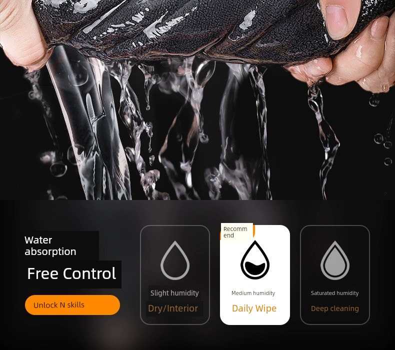 Premium Lint-Free Car Wash Towel - Double-Sided