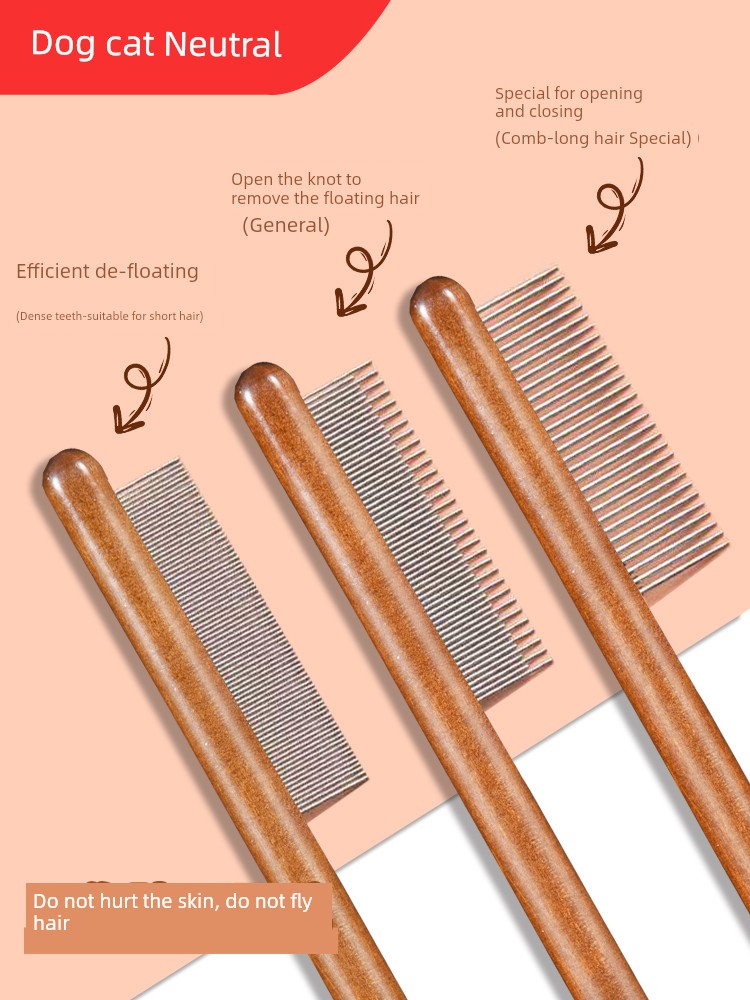 Tiger Pet Comb Cat Comb Special-Purpose Comb Brush Long Hair Knot Float Hair Cleaning Handy Gadget Dense Gear Needle Comb Comb