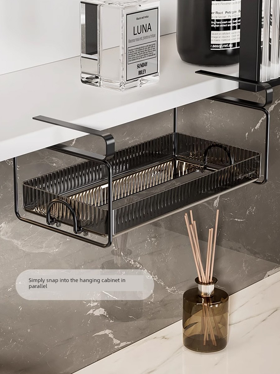 Wall Cupboard Tissue Box Kitchen Towel Rack Punch-Free Hanging Hand-Wiping Paper Wall-Mounted Storage Cabinet Door Tissue Holer
