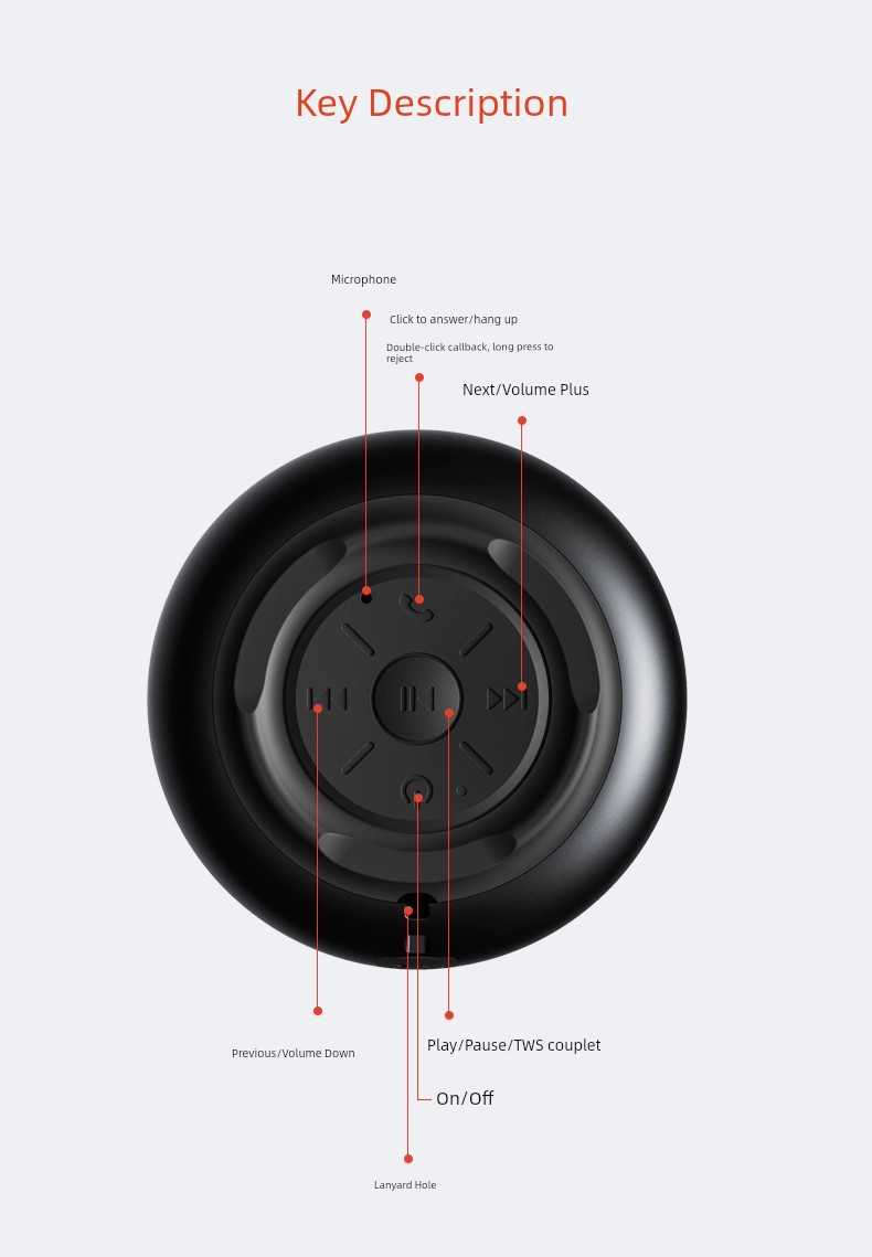 Compact Car Bluetooth Speaker - Wireless & Portable